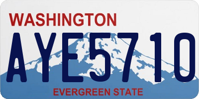 WA license plate AYE5710