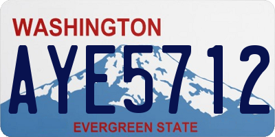 WA license plate AYE5712