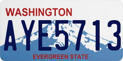 WA license plate AYE5713