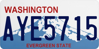 WA license plate AYE5715