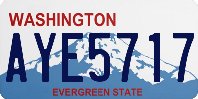 WA license plate AYE5717