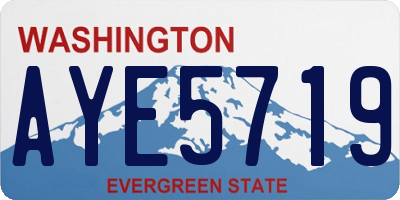 WA license plate AYE5719