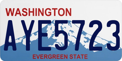 WA license plate AYE5723