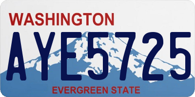 WA license plate AYE5725