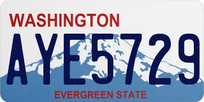 WA license plate AYE5729