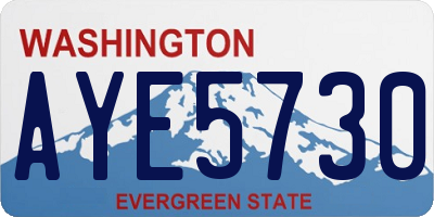 WA license plate AYE5730