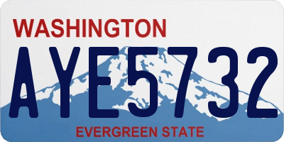 WA license plate AYE5732