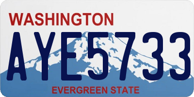 WA license plate AYE5733