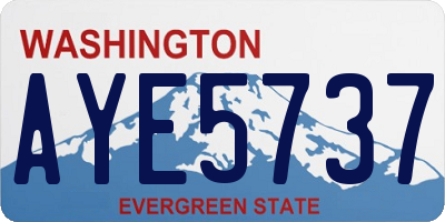 WA license plate AYE5737