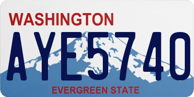 WA license plate AYE5740