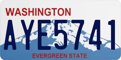WA license plate AYE5741