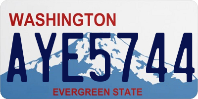 WA license plate AYE5744