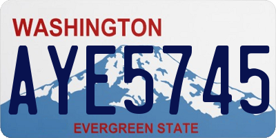 WA license plate AYE5745