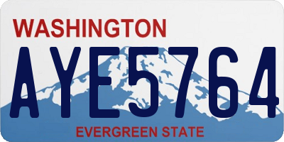 WA license plate AYE5764