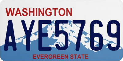 WA license plate AYE5769