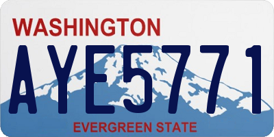 WA license plate AYE5771