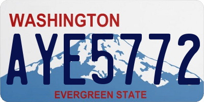 WA license plate AYE5772