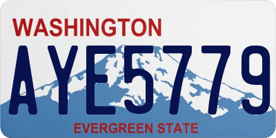 WA license plate AYE5779