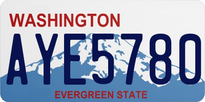 WA license plate AYE5780