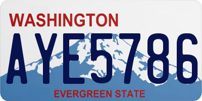 WA license plate AYE5786