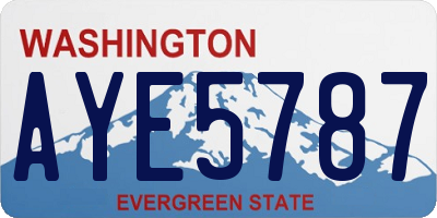 WA license plate AYE5787
