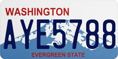 WA license plate AYE5788