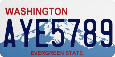 WA license plate AYE5789