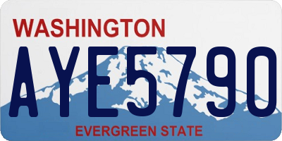 WA license plate AYE5790
