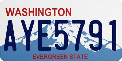 WA license plate AYE5791