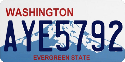WA license plate AYE5792