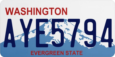 WA license plate AYE5794