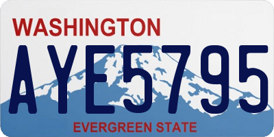 WA license plate AYE5795