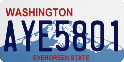 WA license plate AYE5801