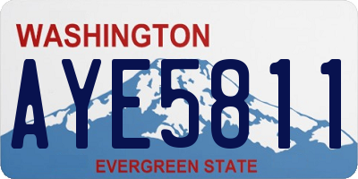 WA license plate AYE5811