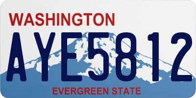 WA license plate AYE5812