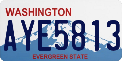 WA license plate AYE5813