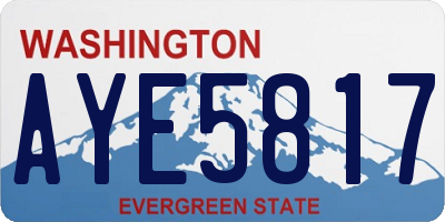 WA license plate AYE5817