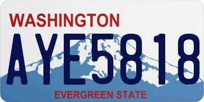 WA license plate AYE5818