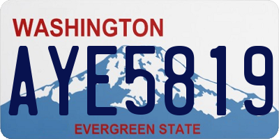 WA license plate AYE5819