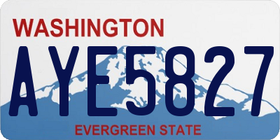 WA license plate AYE5827