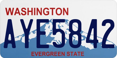 WA license plate AYE5842