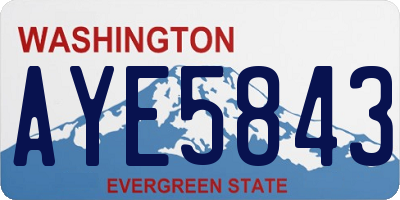 WA license plate AYE5843