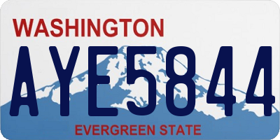 WA license plate AYE5844