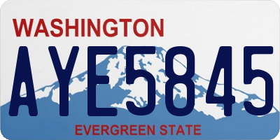 WA license plate AYE5845