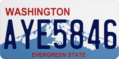WA license plate AYE5846