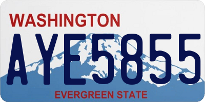 WA license plate AYE5855