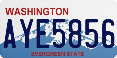 WA license plate AYE5856