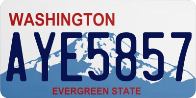 WA license plate AYE5857