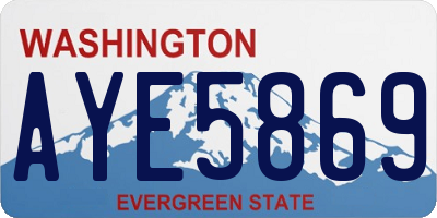 WA license plate AYE5869