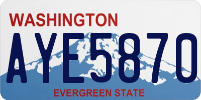 WA license plate AYE5870